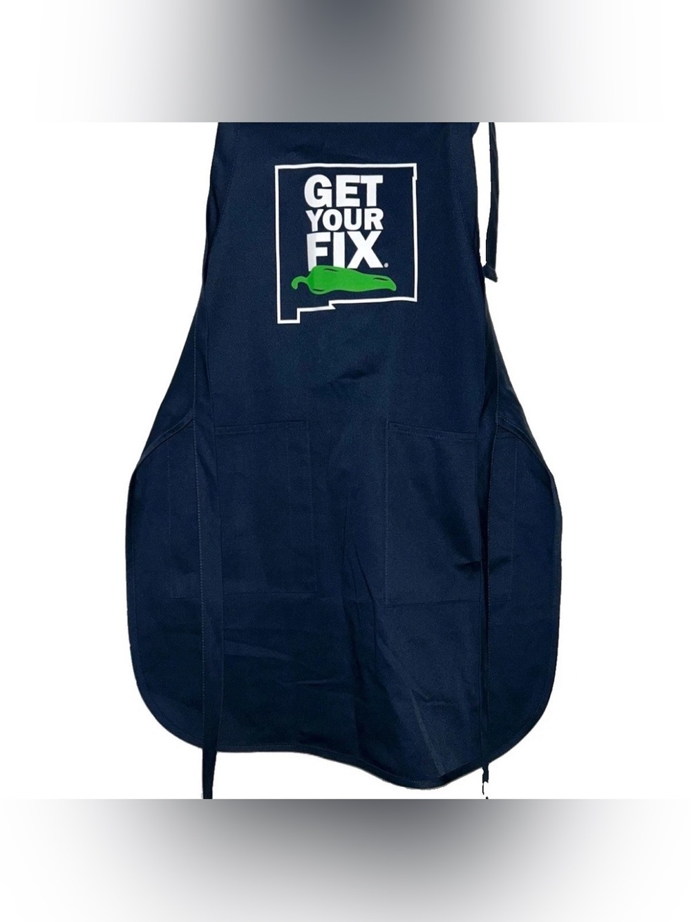 Black New Mexico Hatch Chile Pepper GET YOUR FIX Graphic Print Bib Apron One Sz